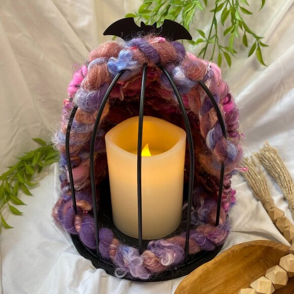Handwoven Bat Cage Candle Display Decor - Picture 1 of 4